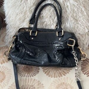 REBECCAMINKOFF BLACK PATTON LEATHER PURSE